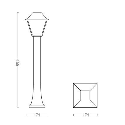 Philips 16497/30/PN - Außenleuchte MYGARDEN ALPENGLOW E27/60W/230V