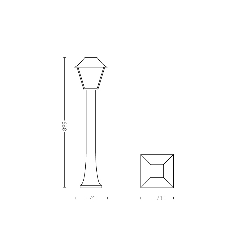 Philips 16497/30/PN - Außenleuchte MYGARDEN ALPENGLOW E27/60W/230V