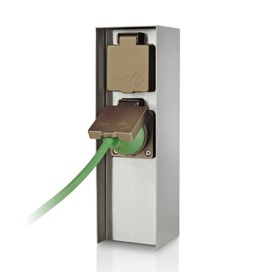 Philips 17108/47/16 - Colonne de prises extérieur MYGARDEN ROCK 230V IP44 SCHUKO