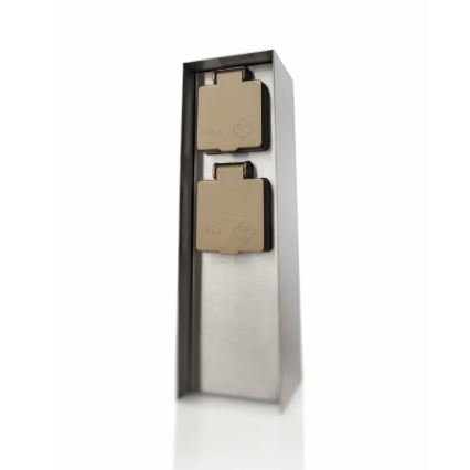 Philips 17108/47/16 - Colonne de prises extérieur MYGARDEN ROCK 230V IP44 SCHUKO
