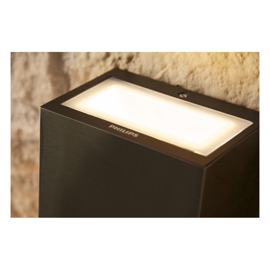 Philips 17209/47/16 - Applique da esterno FLAGSTONE 3xLED/1W/230V