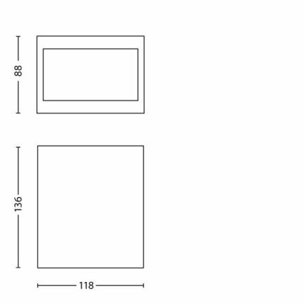 Philips 17209/47/16 - Applique murale extérieure FLAGSTONE 3xLED/1W/230V IP44