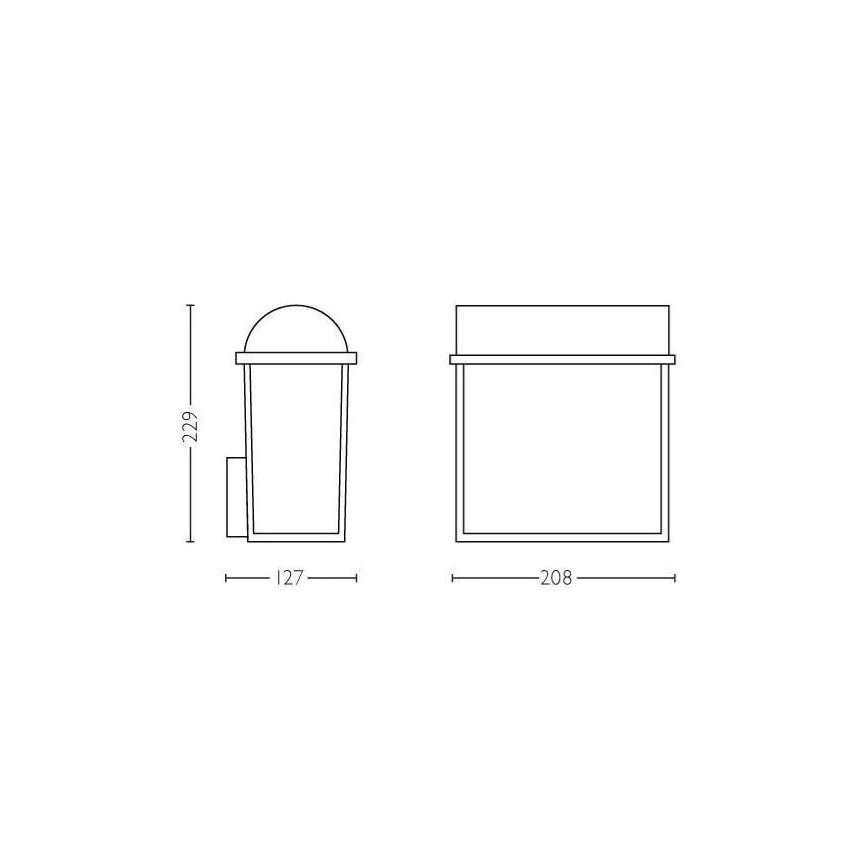 Philips 17235/30/PN - Applique da esterno 2xE27/42W/230V IP44