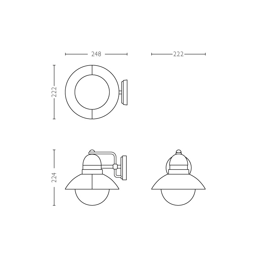 Philips - Außenwandleuchte 1xE27/60W/230V