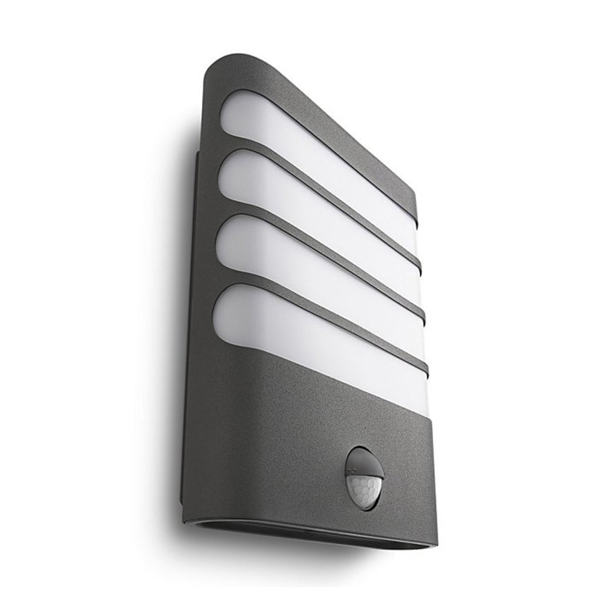 Philips - Lampada da parete per esterni LED con sensore, 3W, 230V, IP44