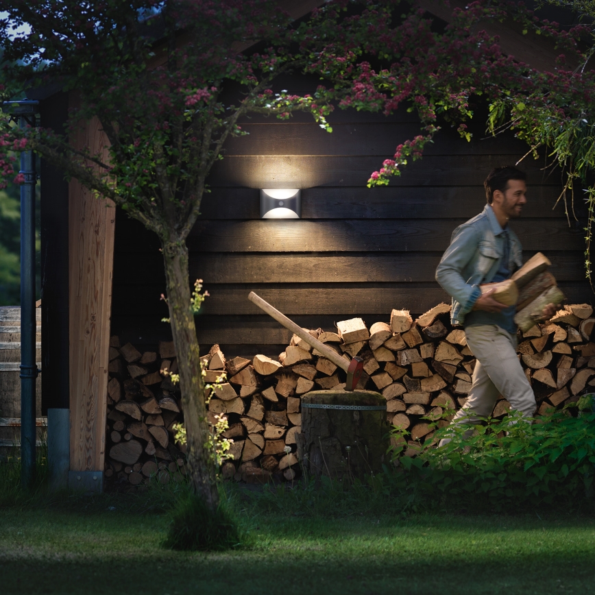 Philips - Lampada da esterno con sensore LED/6W/230V IP44