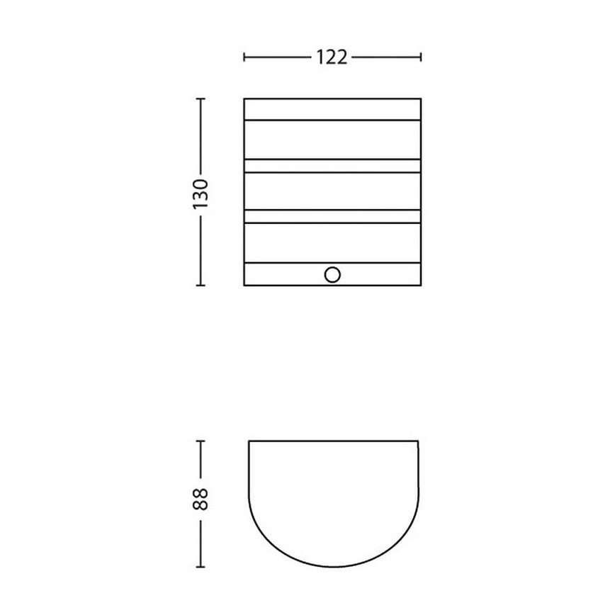 Philips - Applique da esterno LED con sensore LED/3W IP44