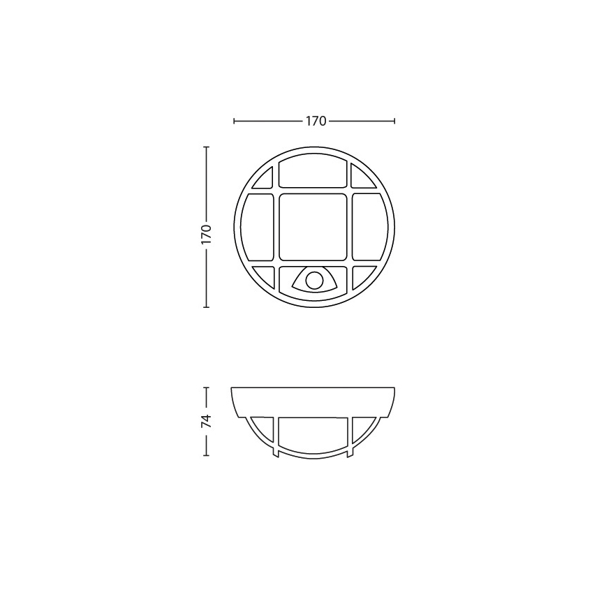 Philips 17319/30/16 - Applique a LED da esterno con sensore EAGLE 1xLED/3W