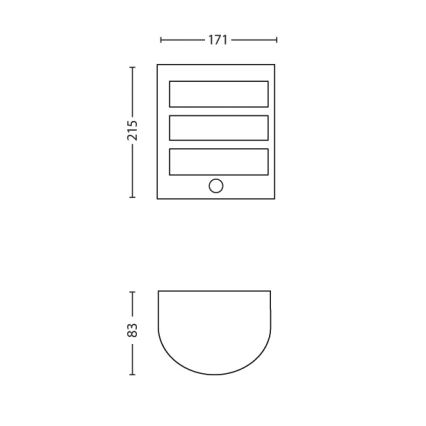 Philips - Lampada da esterno con sensore LED/6W/230V IP44