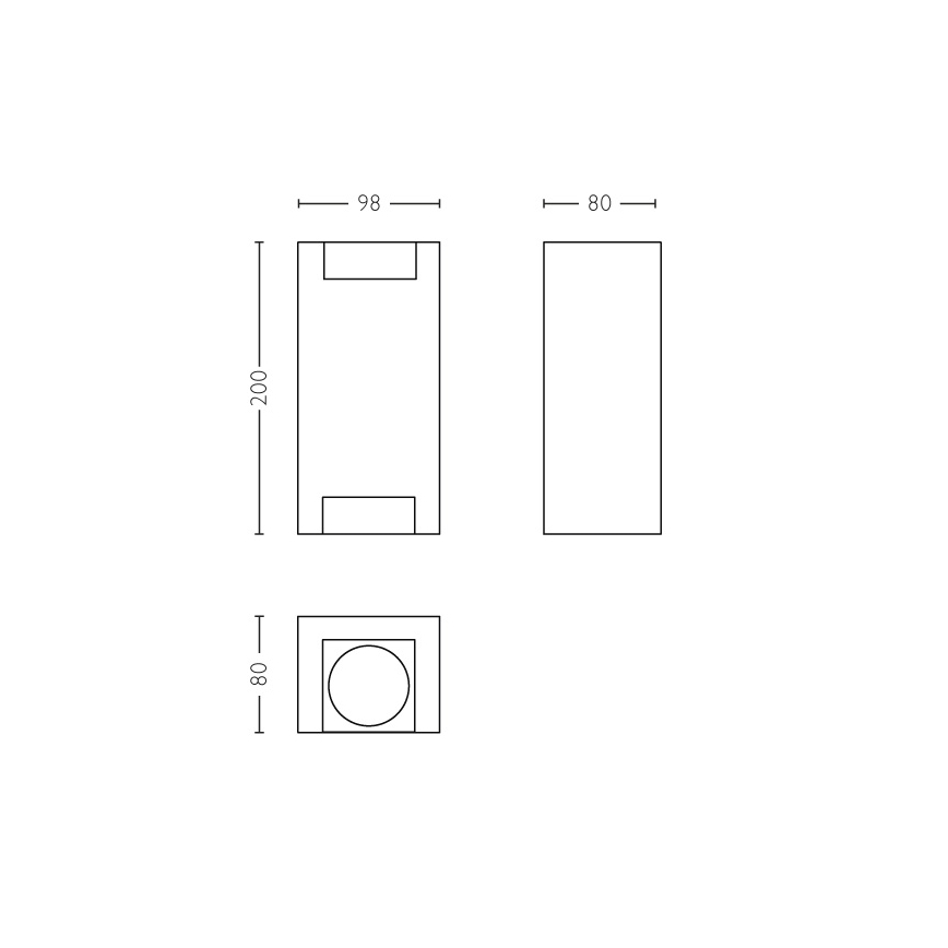 Philips - Applique da esterno 2xGU10/5W