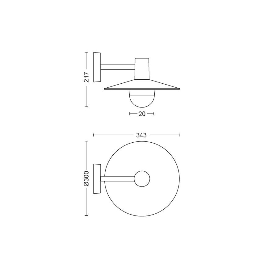 Philips - Applique murale extérieure 1xE27/42W/230V IP44