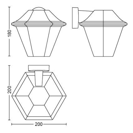 Philips - Applique da esterno 1xE27/42W