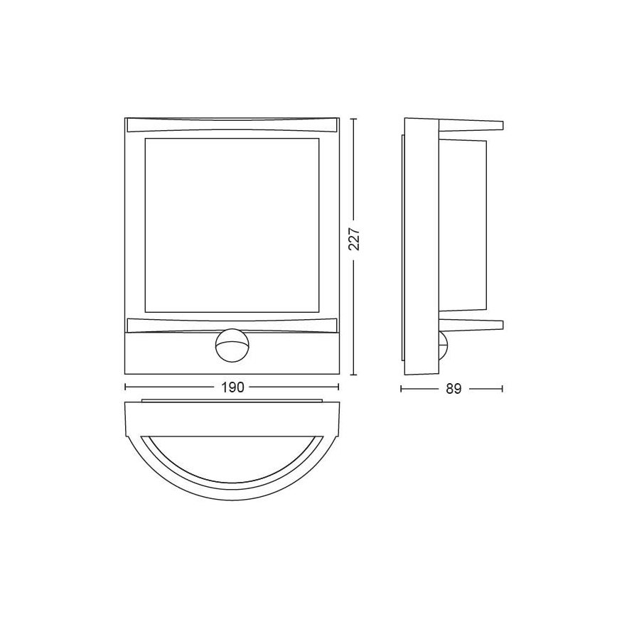 Philips - Applique murale LED extérieure LED/12W