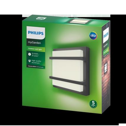 Philips 17394/93/P3 - Applique a LED da esterno MYGARDEN PETRONIA LED/12W