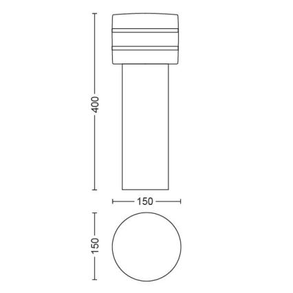 Philips - Lampe d'extérieur LED à intensité variable Hue TUAR 1xE27/9,5W/230V