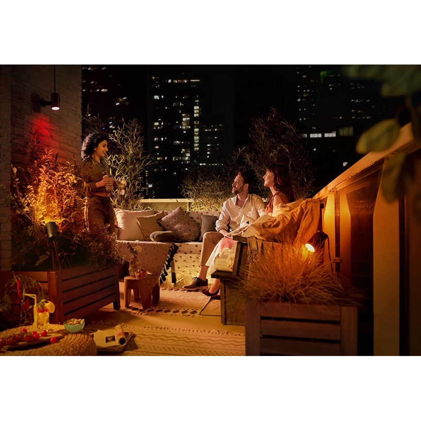 Philips 17414/30/P7 - SET 3x LED RGB dimmbare Auβen Spotlight HUE LILY 3xLED-RGB/8W/230V IP65