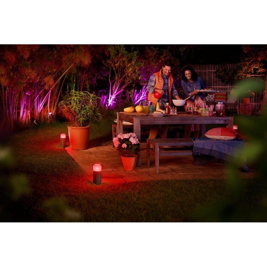 Philips 17414/30/P7 - SET 3x LED RGB dimmbare Auβen Spotlight HUE LILY 3xLED-RGB/8W/230V IP65