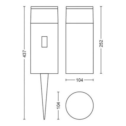 Philips - Lampe d'extérieur LED RVB à intensité variable Hue CALLA LED/8W/24V IP65