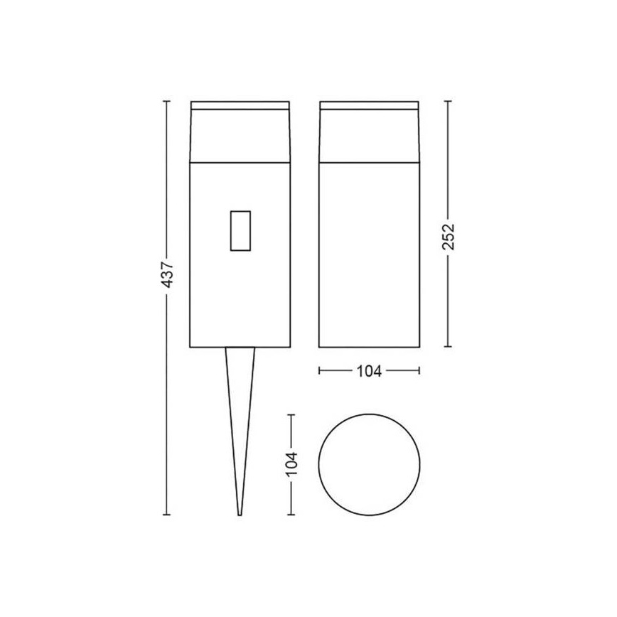 Philips - Lampe d'extérieur LED RVB à intensité variable Hue CALLA LED/8W/24V IP65