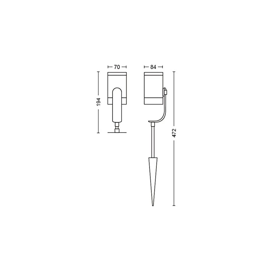 Philips - Spot extérieur LED RGB Hue LILY LED/8W/230V IP65