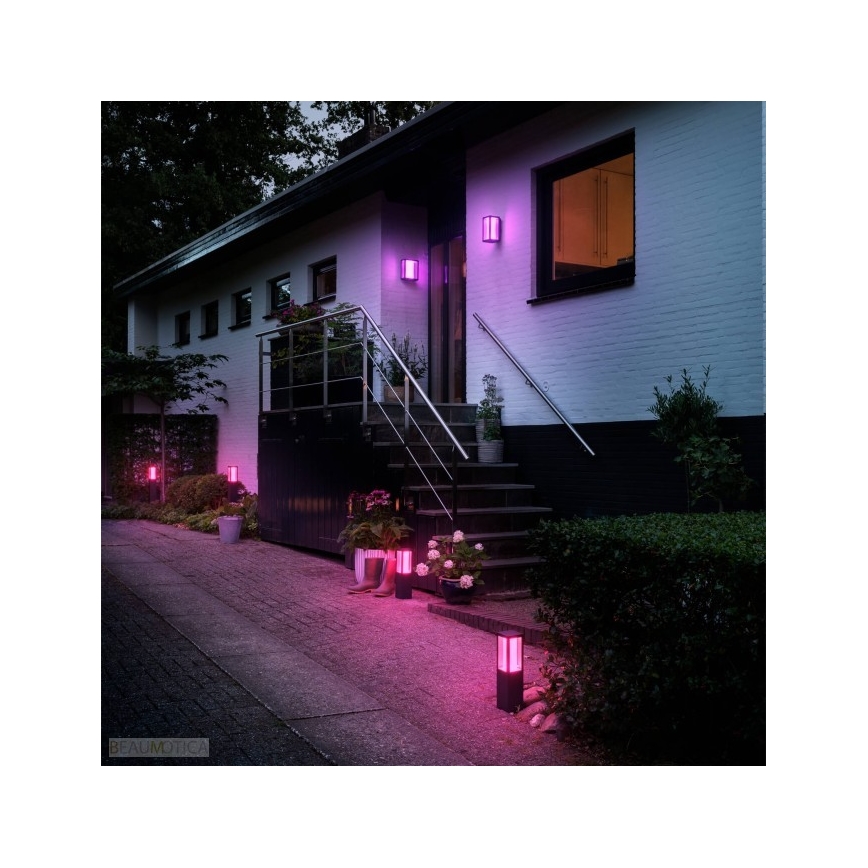 Philips 17434/30/P7 - LED RGB Außenlampe HUE IMPRESS 2xLED/8W/230V IP44