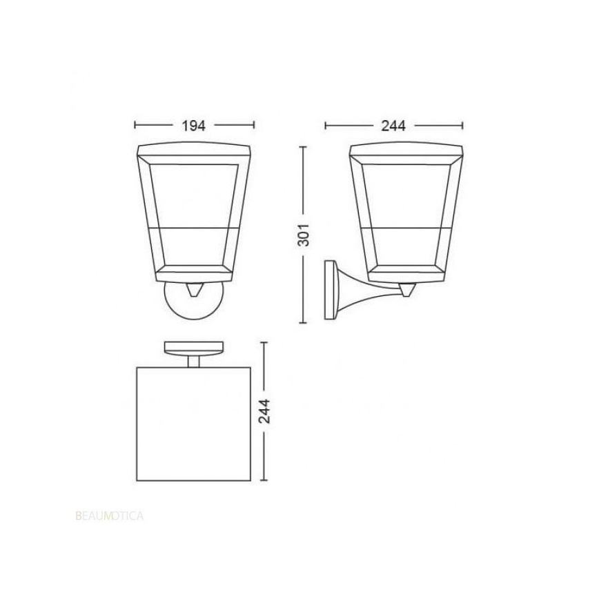 Philips - Applique murale LED RGBW extérieur ) intensité variable Hue ECONIC LED/15W/230V IP44