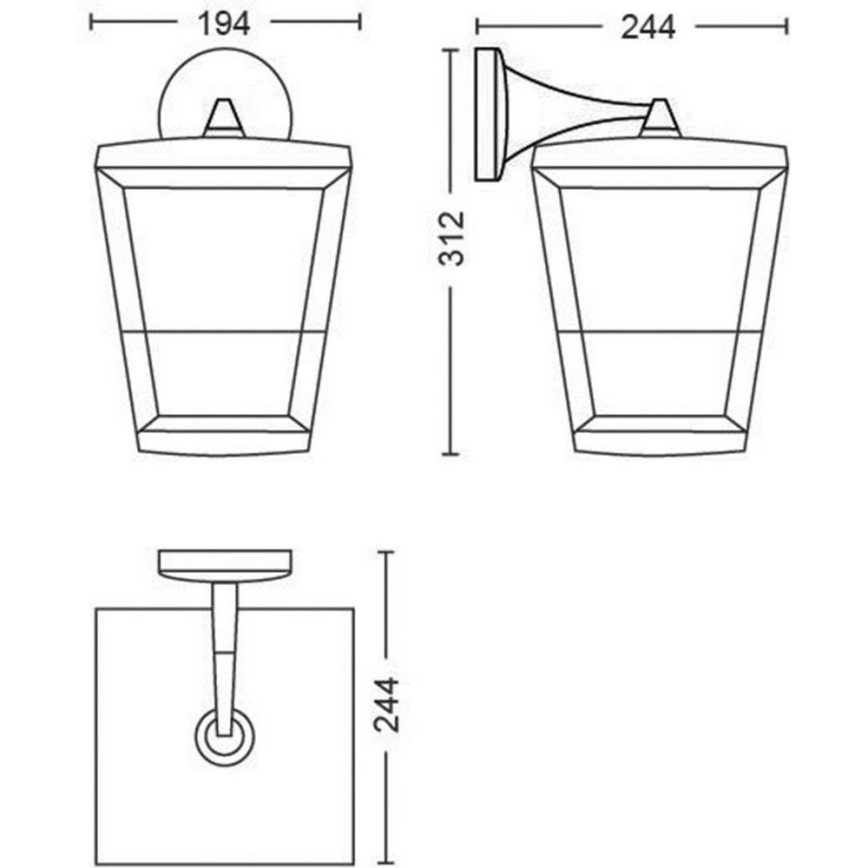 Philips 17440/30/P7 - Applique da esterno LED RGB HUE ECONIC LED/15W/230V IP44