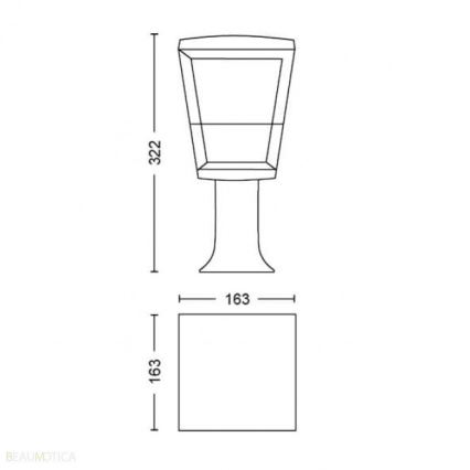 Philips 17441/30/P7 - LED RGB Außenlampe HUE ECONIC LED/15W/230V IP44