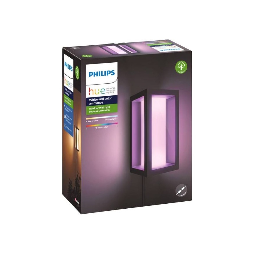 Philips - Applique murale LED RGBW extérieure à intensité variable Hue IMPRESS 2xLED/8W/24V 2000-6500K IP44