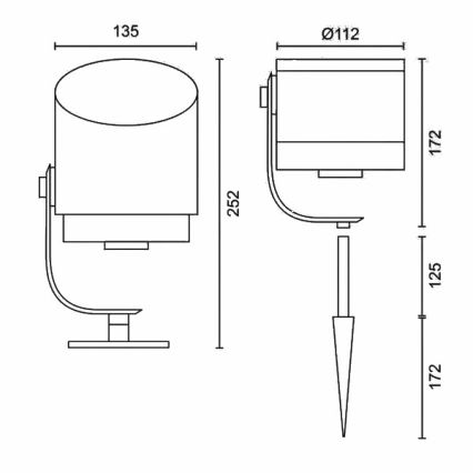 Philips - Lampe d'extérieur LED RVB Hue LILY LED/15W/230V IP65