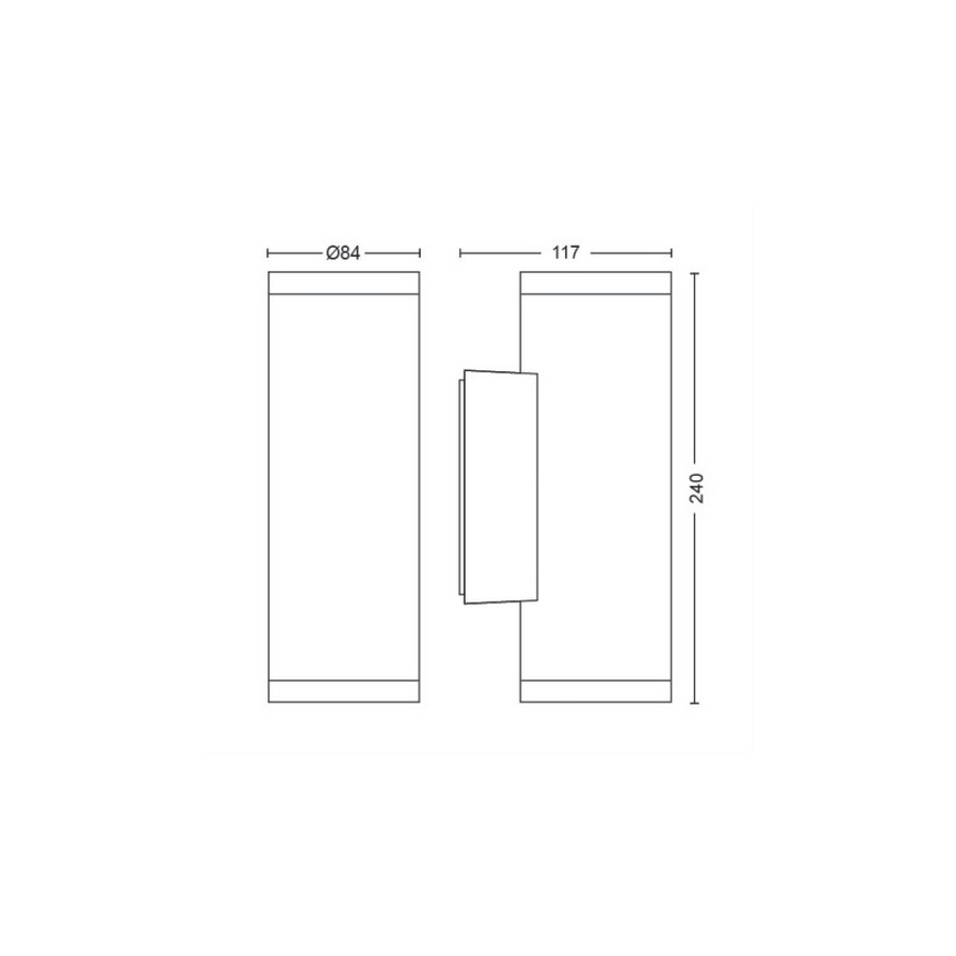 Philips - LED RGB Lampada da esterno Hue APPEAR 2xLED/8W/230V IP44