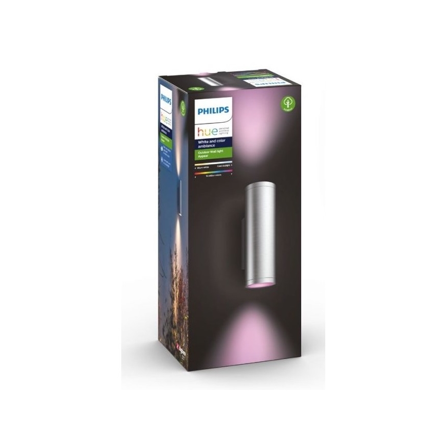 Philips - LED RGBW Applique da esterno dimmerabile Hue APPEAR 2xLED/8W/230V IP44
