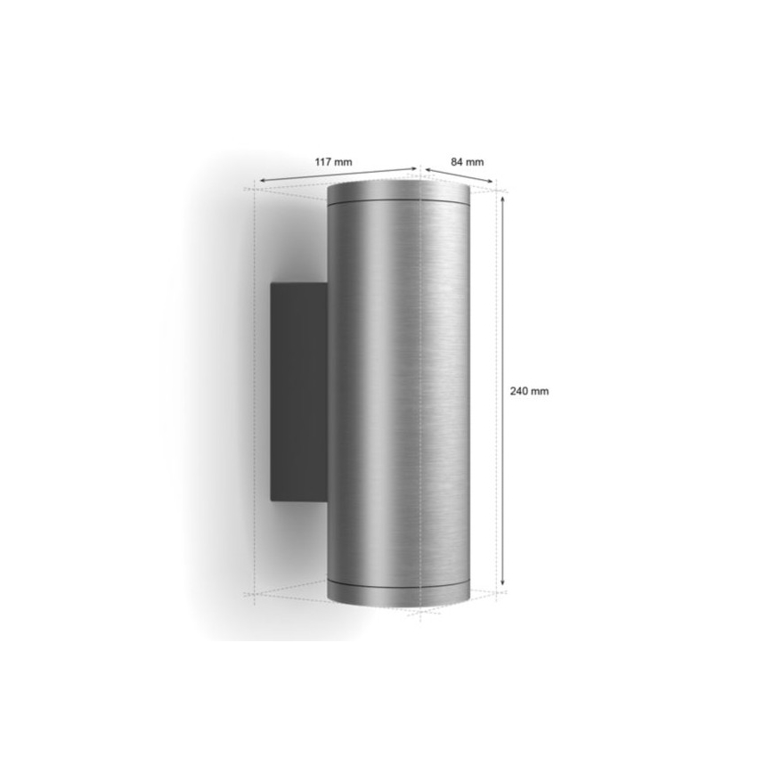 Philips - LED RGBW Applique da esterno dimmerabile Hue APPEAR 2xLED/8W/230V IP44
