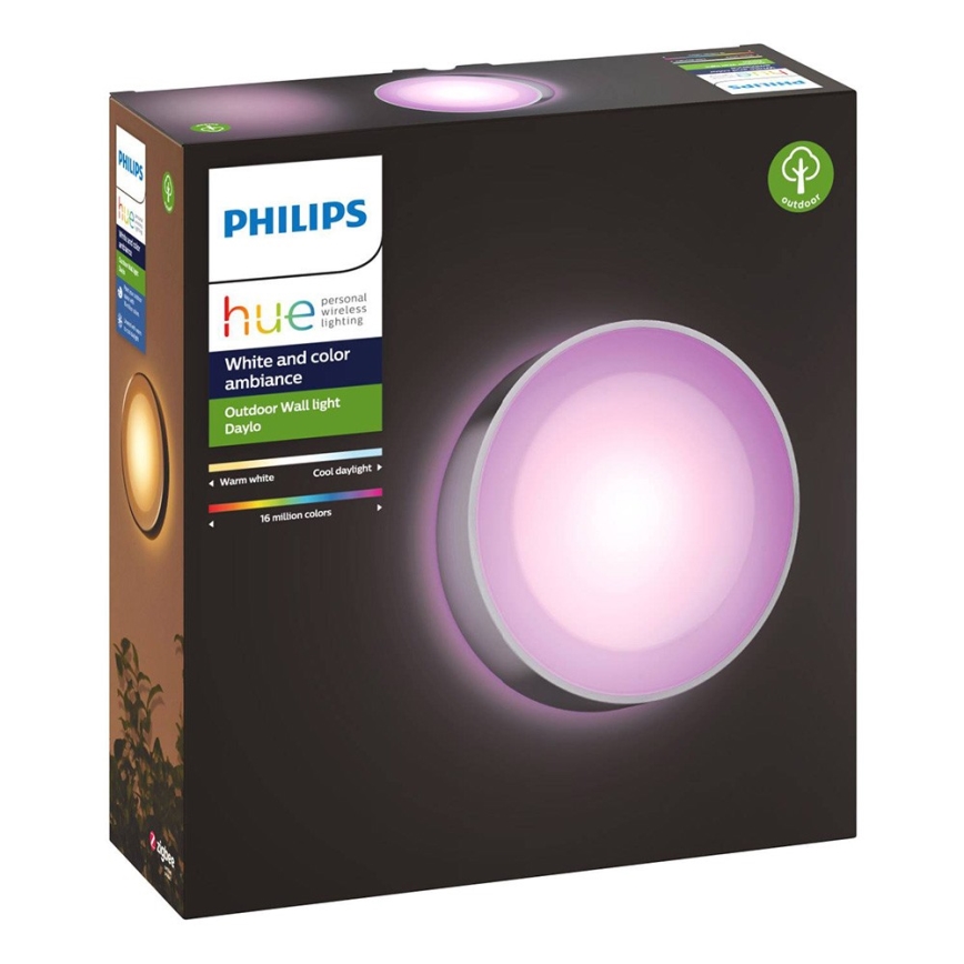 LED RGBW Applique da esterno dimmerabile Hue DAYLO LED/15W/230V 2000-6500K IP44