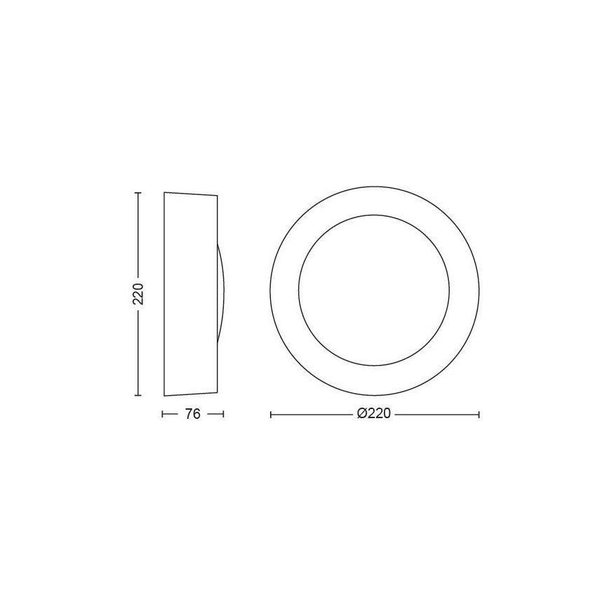 LED RGBW Applique da esterno dimmerabile Hue DAYLO LED/15W/230V 2000-6500K IP44