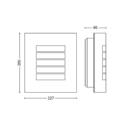 Philips - Applique murale d'extérieur 1xE27/60W/230V IP44 matte chrome