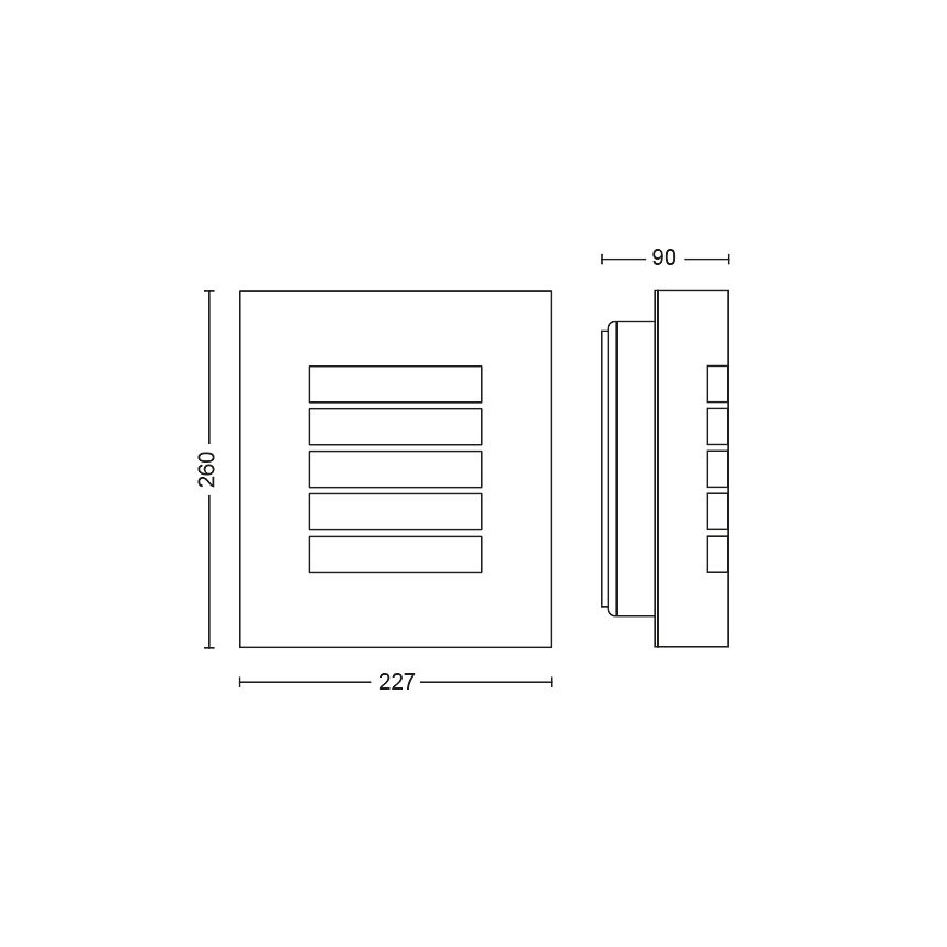 Philips - Applique murale d'extérieur 1xE27/60W/230V IP44 matte chrome