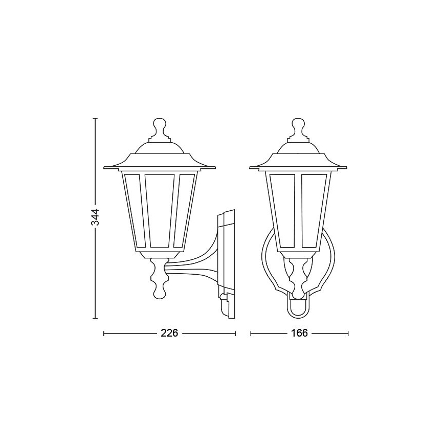 Philips - Applique murale d'extérieur avec détecteur 1xE27/60W/230V IP44