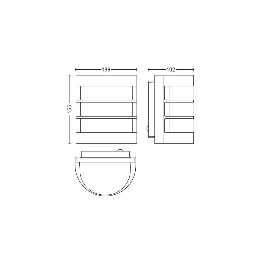 Philips - Applique murale d'extérieur 1xE27/60W/230V IP44 matte chrome