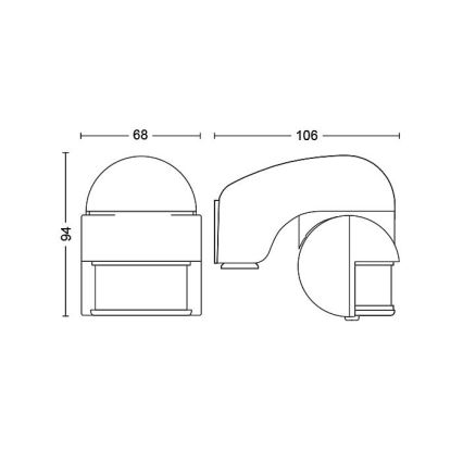 Philips - Détecteur de mouvement d'extérieur IP44 gris
