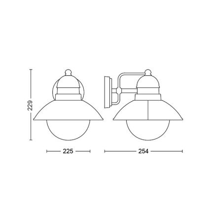 Philips - Applique murale d'extérieur 1xE27/60W/230V IP44