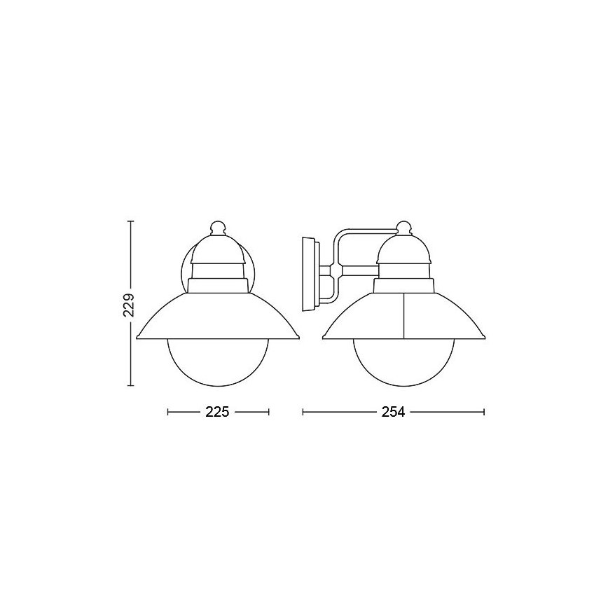 Philips - Applique murale d'extérieur 1xE27/60W/230V IP44