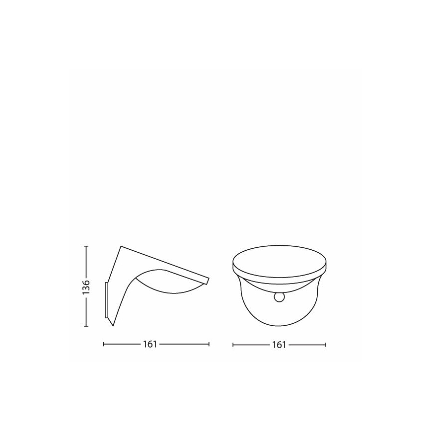 Philips 17808/87/16 - Éclairage solaire avec détecteur de mouvement et crépusculaire MYGARDEN DUSK 1xLED/1W/3,7V 2200 mAh IP44