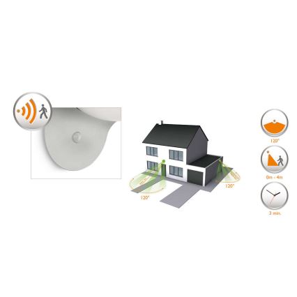 Philips 17808/87/16 - Lampe LED solaire avec capteur MYGARDEN DUSK 1xLED/1W/3,7V
