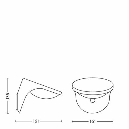 Philips 17808/87/16 - LED Solarleuchte mit Bewegungs- und Dämmerungssensor MYGARDEN DUSK 1xLED/1W/3,7V 2200 mAh IP44