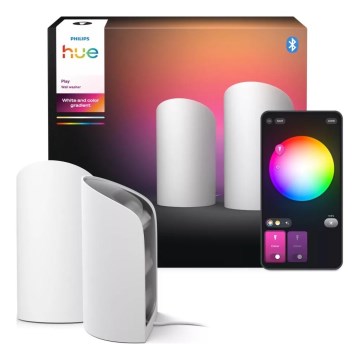Philips - 2er-Set Hue PLAY dimmbare LED RGBW-Projektionsleuchte LED/20W/230V 2000–6500K weiß