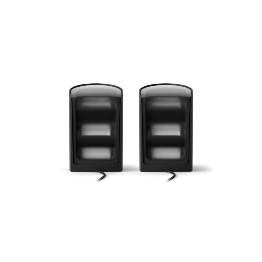 Philips - Set mit 2x dimmbaren LED RGBW-Projektionsleuchten Hue PLAY LED/20W/230V 2000–6500K schwarz