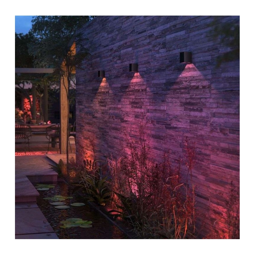 Philips - 2er-Set dimmbare LED RGBW Außenwandleuchte Hue RESONATE LED/8W/230V 2000-6500K IP44