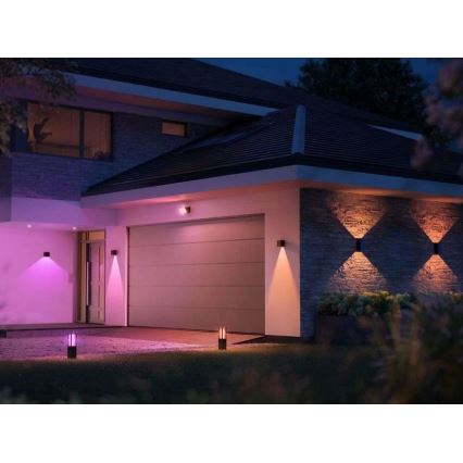 Philips - 2er-Set dimmbare LED RGBW Außenwandleuchte Hue RESONATE LED/8W/230V 2000-6500K IP44