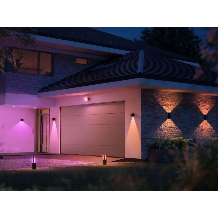 Philips - 2er-Set dimmbare LED RGBW Außenwandleuchte Hue RESONATE LED/8W/230V 2000-6500K IP44